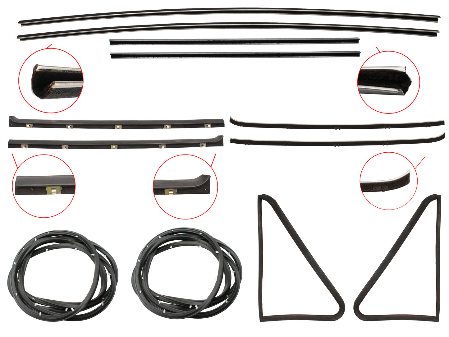 Door Rubber Kit EJ EH Rear Wagon - DRKEJ3