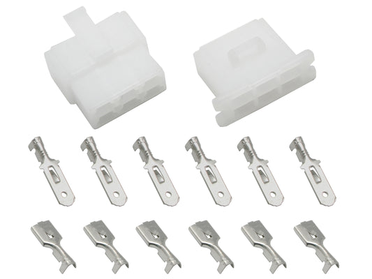 Wiring Terminal & Connector Body (6 Pin Female & Male) Holden EJ EH HD-HG HQ-WB LC-UC - EC1009