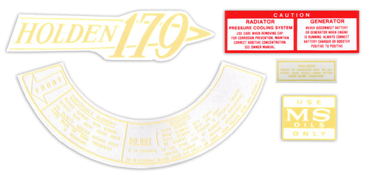 Engine Bay Decal Kit ‘179’ Holden HD - ED1004