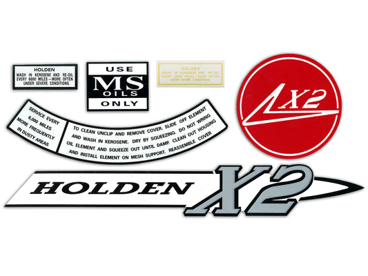 Engine Bay Decal Kit ‘X2 179’ Holden HD - ED1008