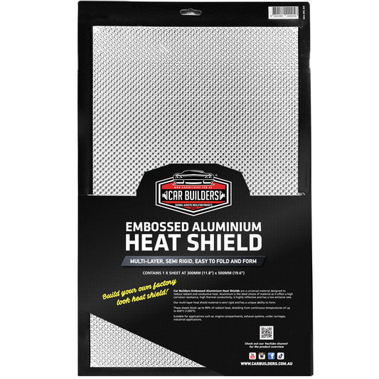 Car Builders Aluminium Heat Shield 300mm x 500mm - EHS3X5