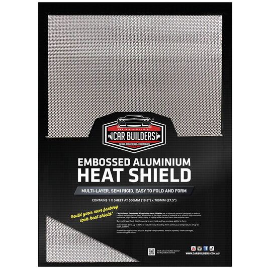 Car Builders Aluminium Heat Shield 500mm x 700mm - EHS5X7