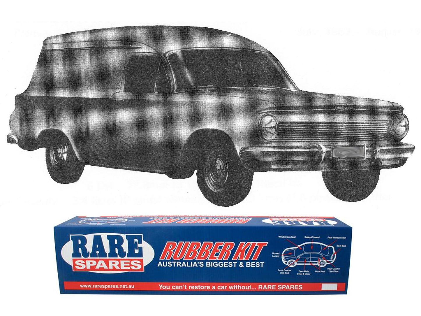Body Rubber Kit Holden EJ Panel Van - EJ3