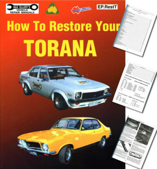 How to Restore Torana Workshop Manual LC LJ LH LX UC Holden book - EP-RestT