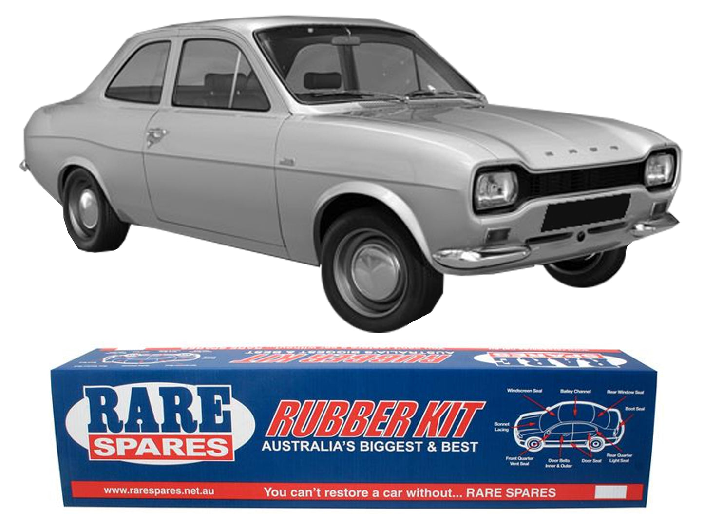 Body Rubber Kit Ford Escort MK1 Sedan - ES1