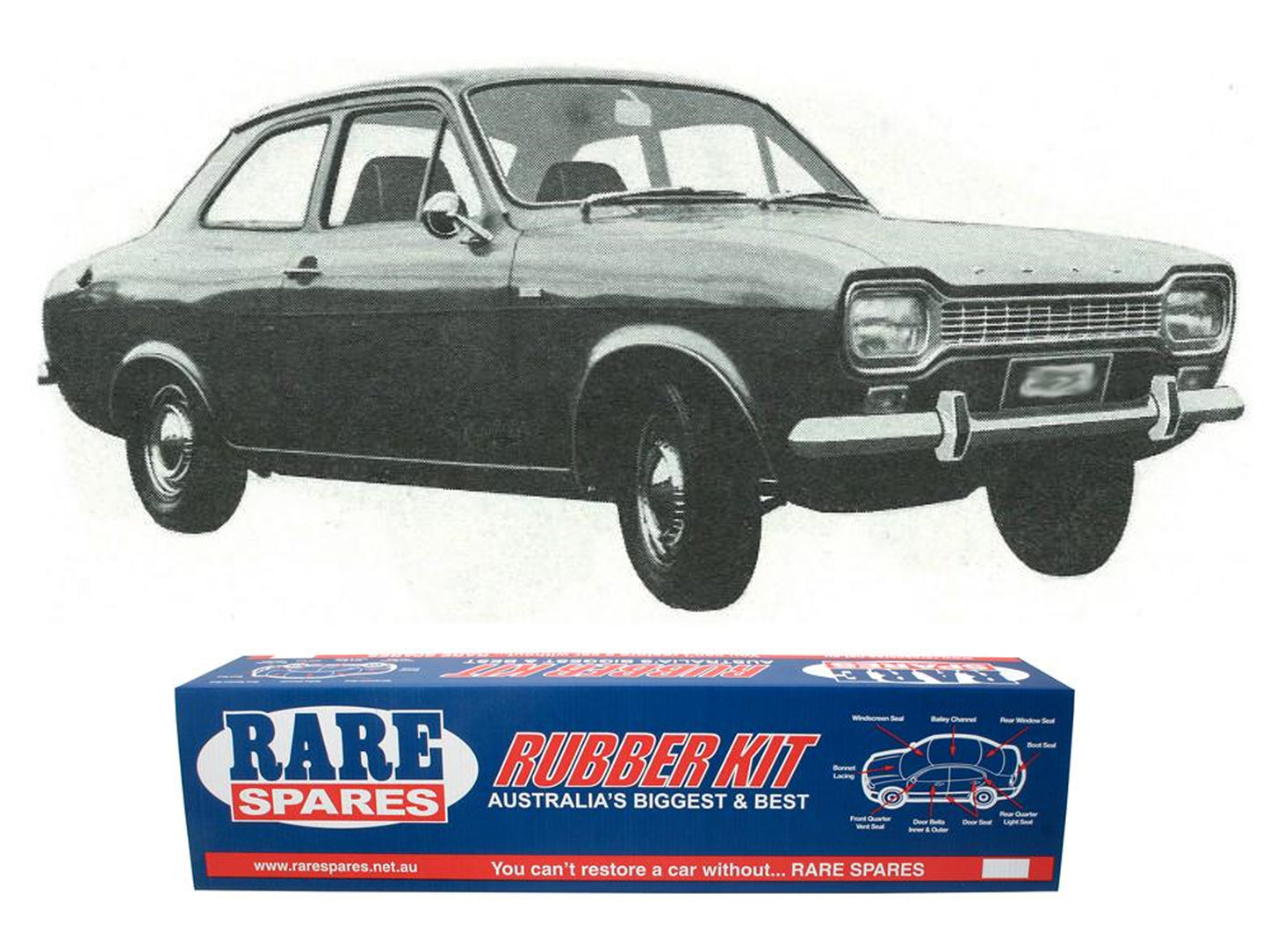 Body Rubber Kit Ford Escort MK1 2 Door - ES2