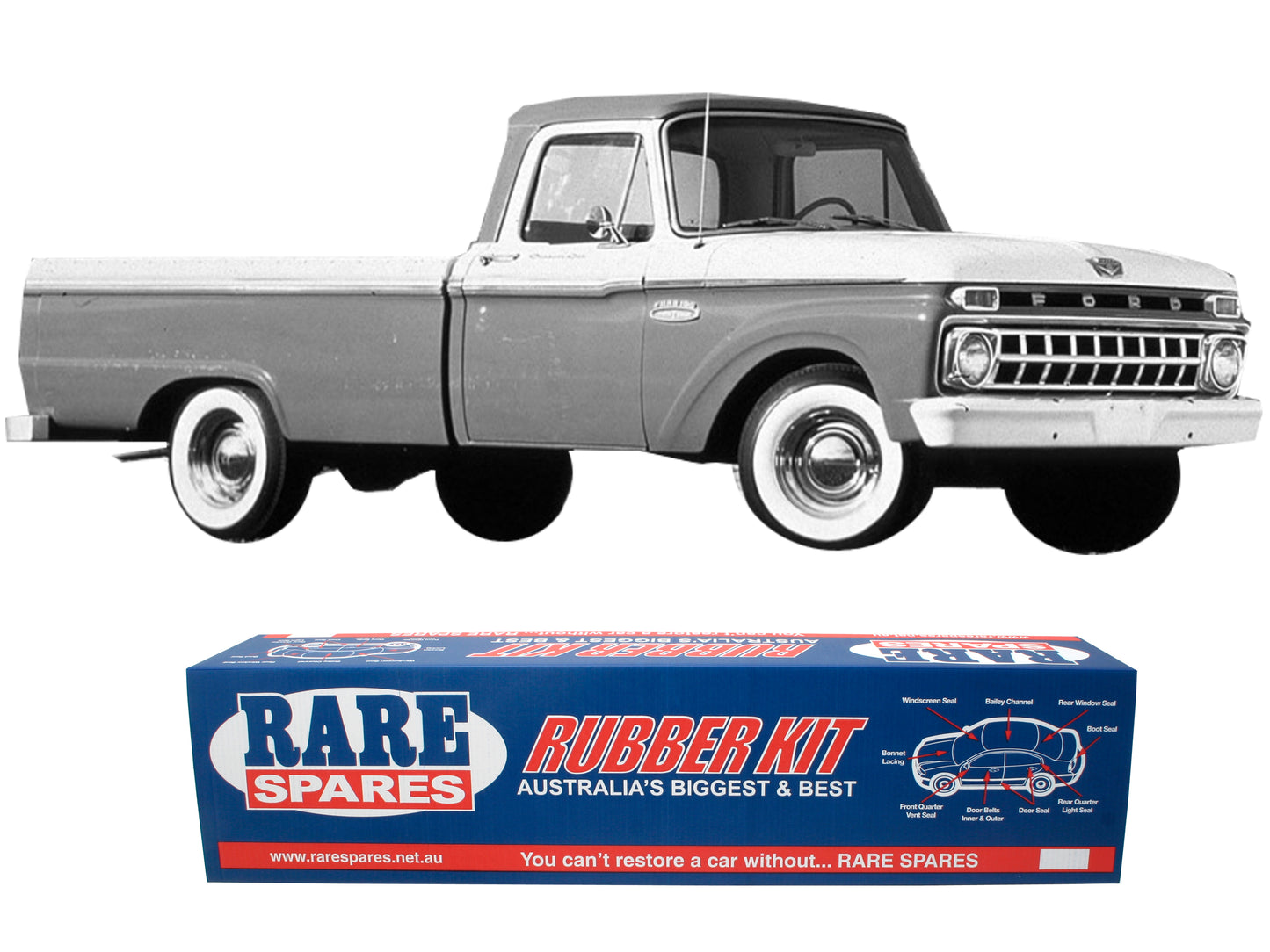 Body Rubber Kit Ford F100 F150 F250 F350 - F100350