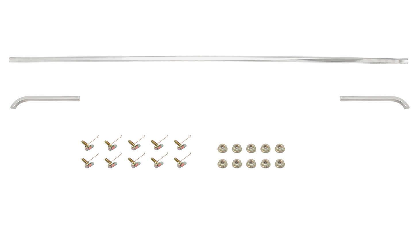Ford Bonnet Moulding + Clip Set x3 XA mould trim chrome hood eyebrow - F2175