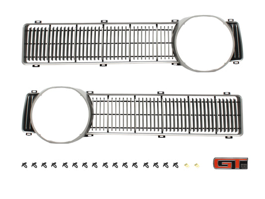 Ford NEW Grille Insert Pair Left + Right XY + GT Badge + Fitting Kit surround - F2227A