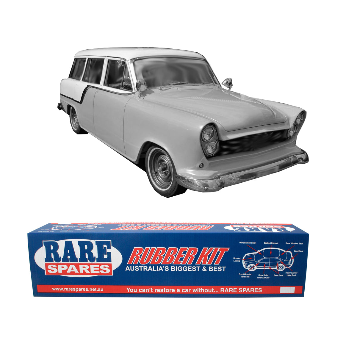 Body Rubber Kit Holden FC Special Wagon - FC3