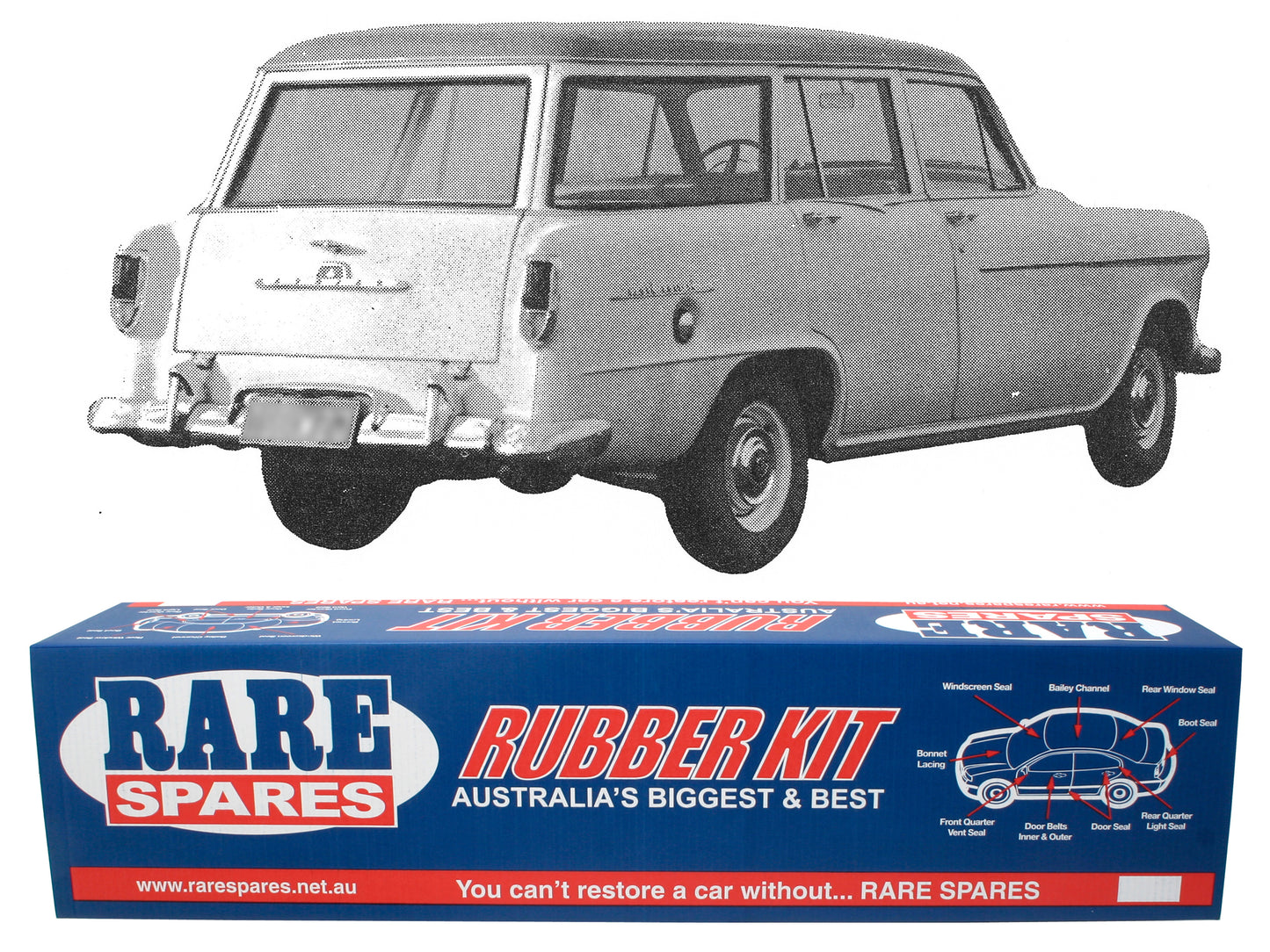 Body Rubber Kit Holden FE Special Wagon - FE3