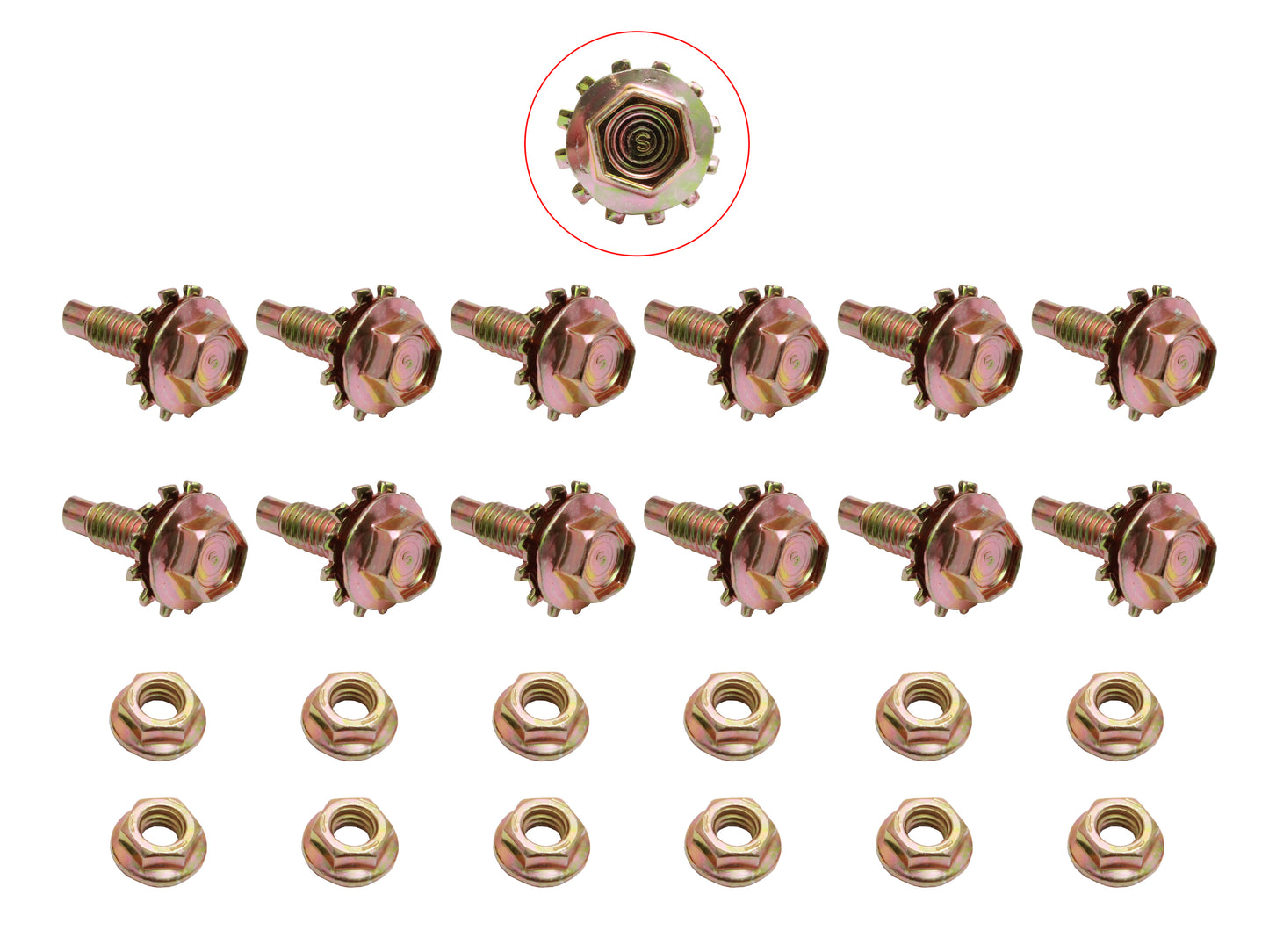 Front Suspension Bump Stop Mounting Plate Bolt Kit (12) Ford XR XT XW XY XA XB XC - FK2037