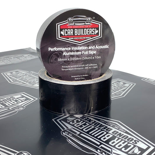 Car Builders Black Aluminium Foil Tape - FTBLK