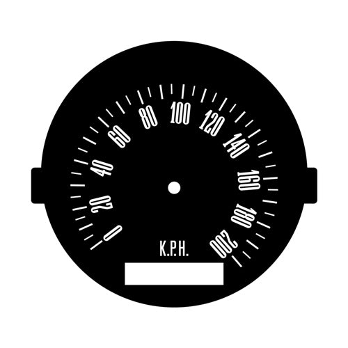 Speedo Conversion Decal (120 MPH / 200 KPH) Ford XW XY - GD2001D