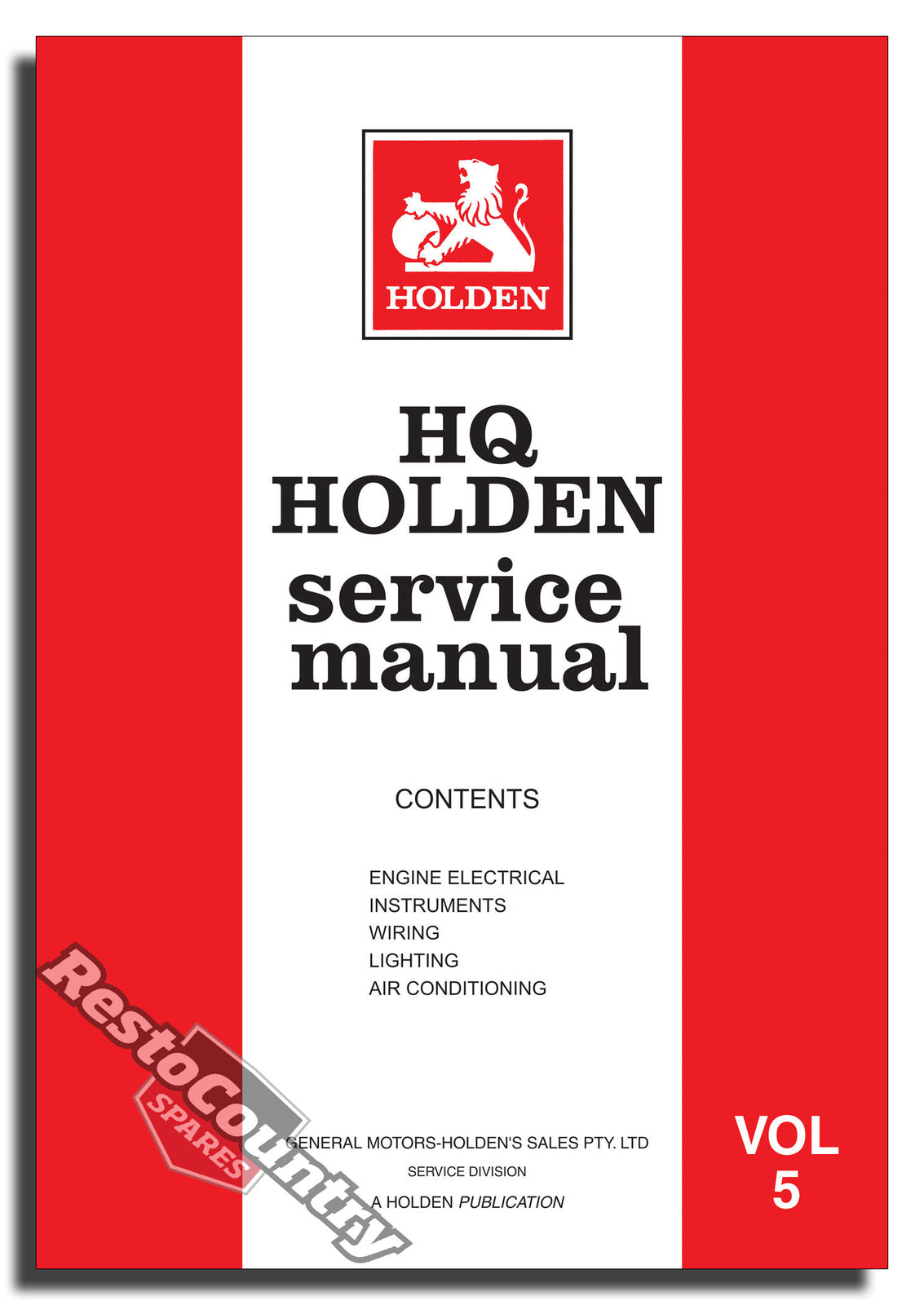 Holden GMH Factory HQ Vol 5 Service Manual -Electrical Air Con NEW workshop book - GMM37019