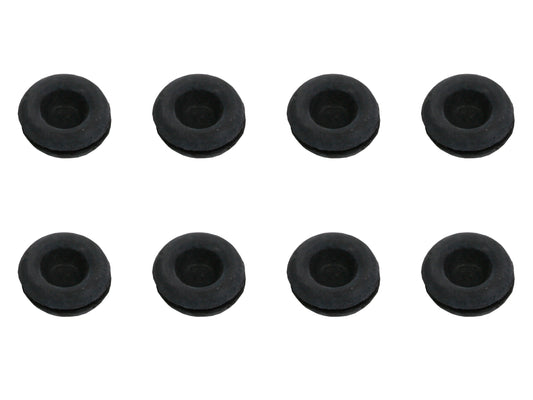 Universal Rubber Grommet Kit x8 Blind Centre Flange 17.5mm O.D 12.7mm I.D - GP1001