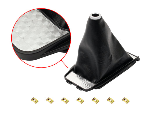 Holden Manual Gear Shift Lever Cover Surround & Boot Kit 4Spd SILVER HQ GTS - GSB1006