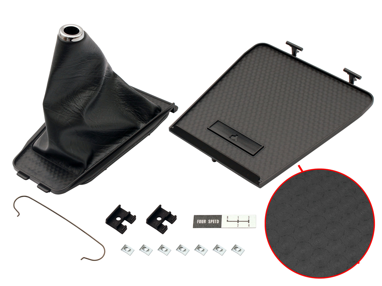 Holden Black Centre Console Lid + Manual Gear Shift Boot +Surround EARLY HQ 4Spd - GSB1006AB