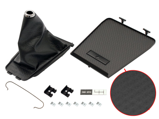 Holden Black Centre Console Lid + Manual Gear Shift Boot +Surround EARLY HQ 4Spd - GSB1006AB