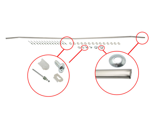 Holden Bonnet Moulding Chrome Trim + Fitting Clips HK HT HG  mold - H1123