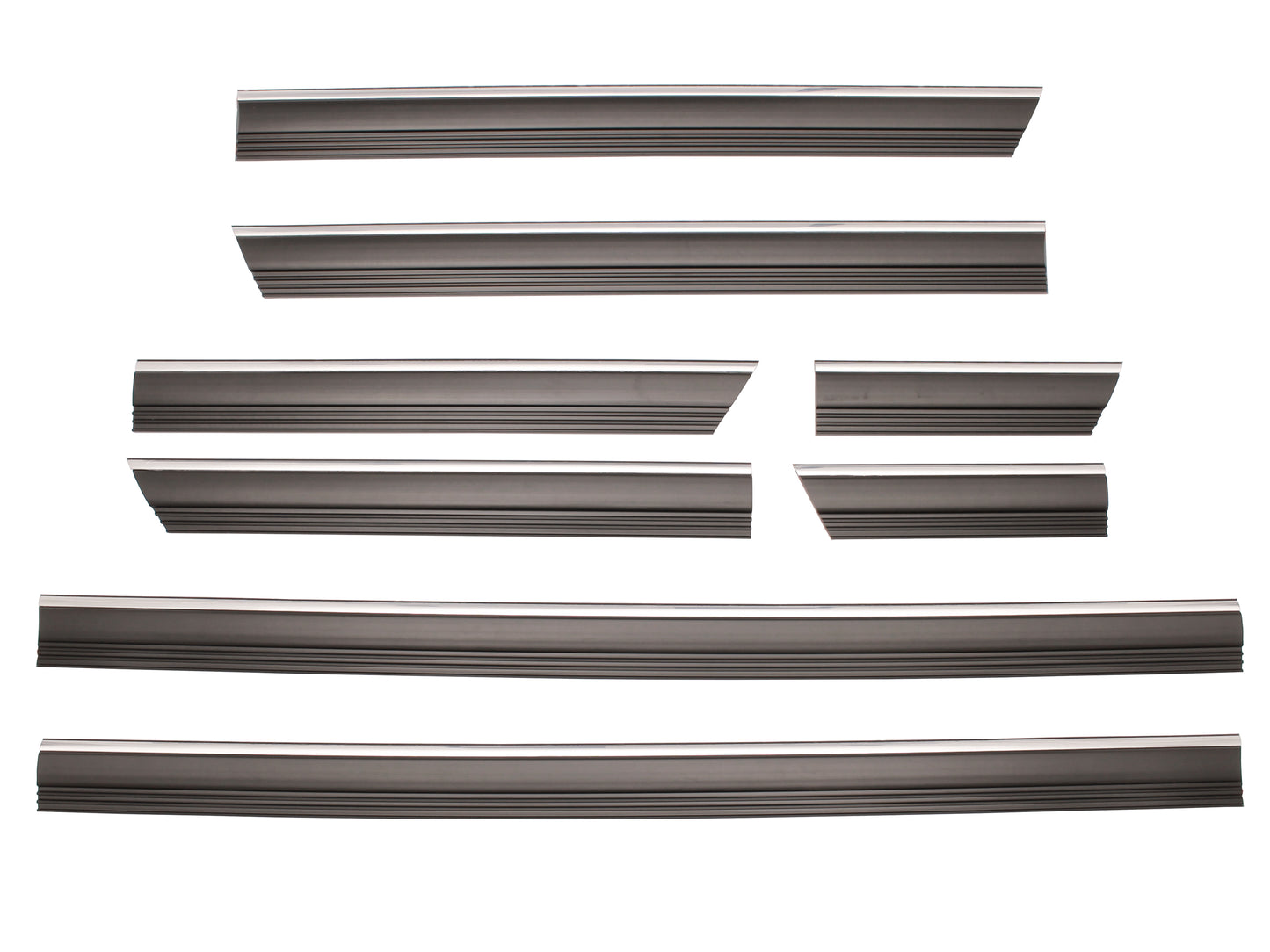 Holden Commodore Rubber Body Mould + Chrome Strip Kit VH Sedan 8x Pce Set - H1391