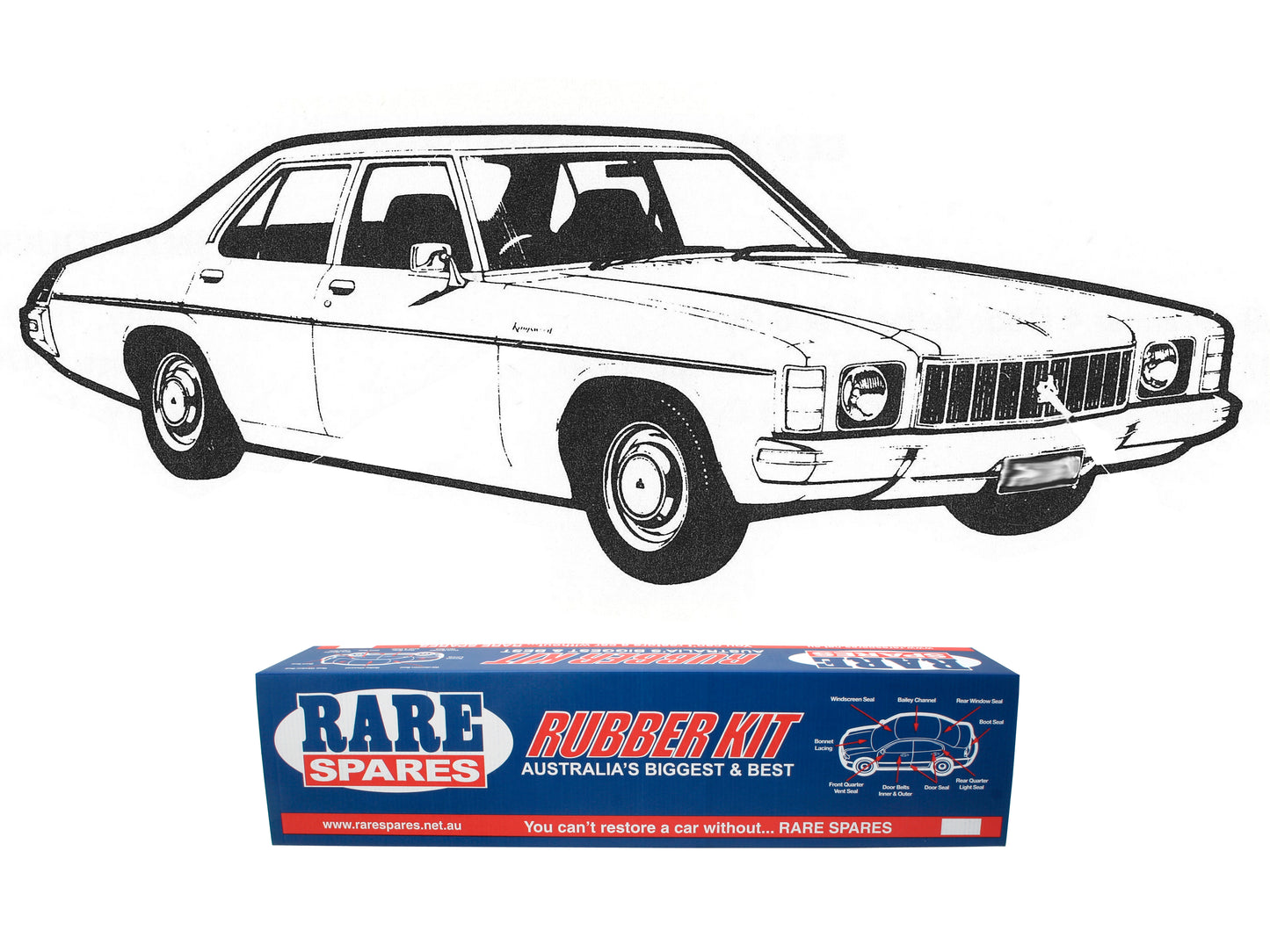 Body Rubber Kit Holden HJ HX HZ Sedan (Buckskin) - HJ1D