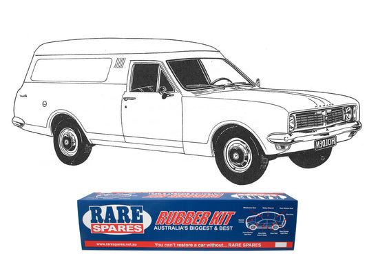 Body Rubber Kit Holden HK HT HG Belmont Panel Van (Black) - HK3