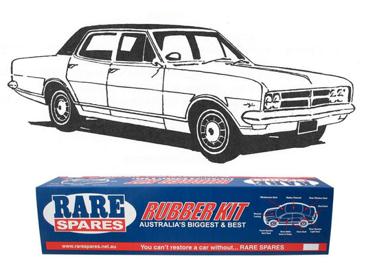 Body Rubber Kit Holden HK Brougham / Premier Sedan (Black) - HK7