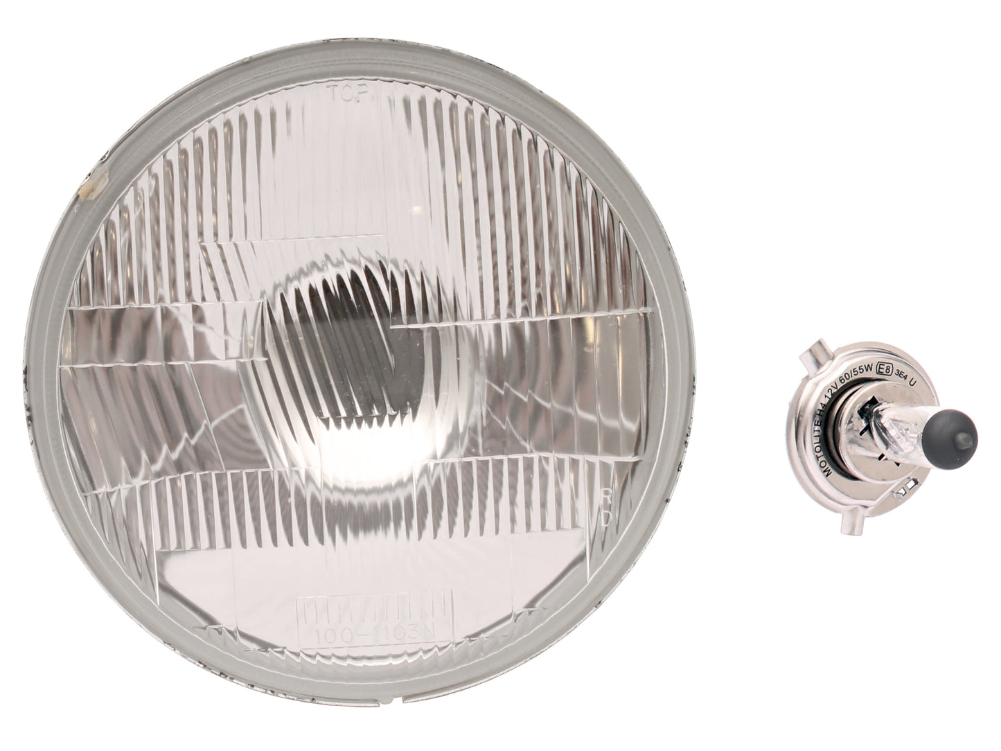 Headlight 7" Semi Sealed NO Parker Halogen H4 Conversion - HLA1008BB