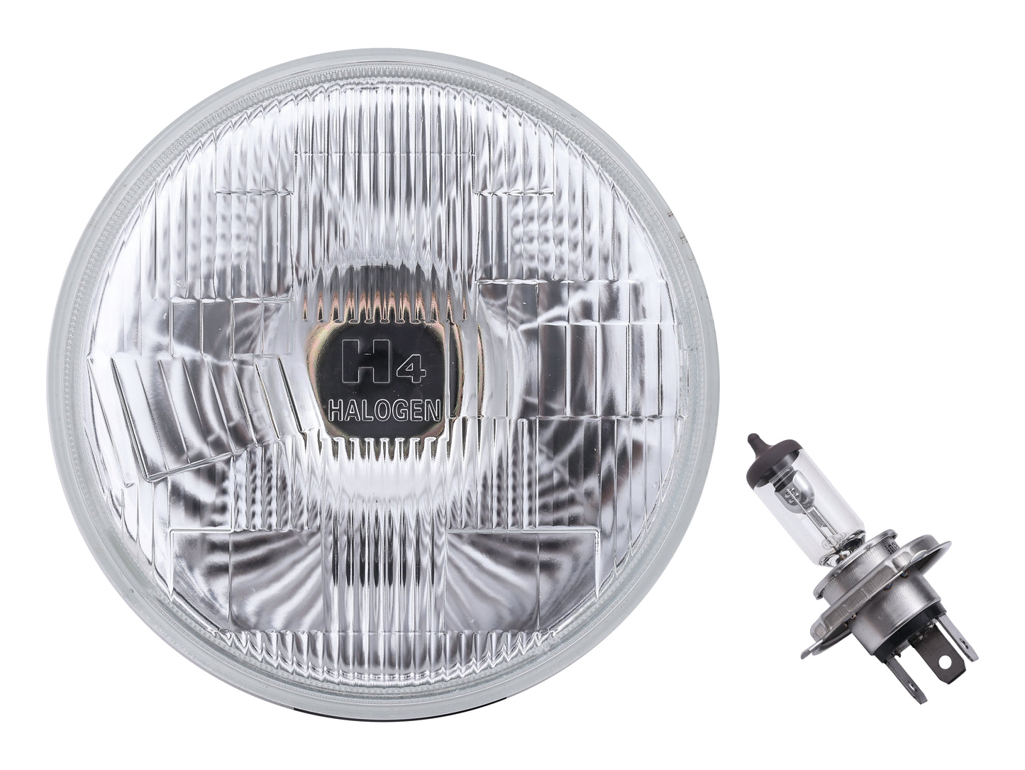 Headlight 7" Semi Sealed WITH Parker Halogen H4 Conversion - HLA1008CB