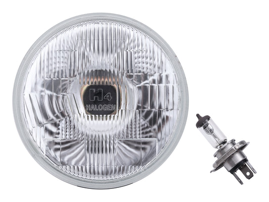 Headlight 7" Semi Sealed WITH Parker Halogen H4 Conversion - HLA1008CB