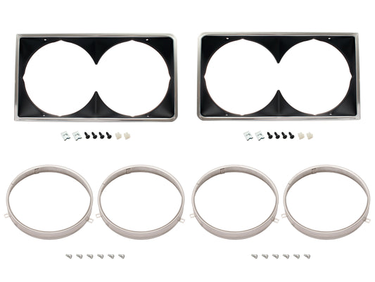 Headlight Rim Kit Inner & Outer L&R HX HZ Premier GTS Black - HLRKHXSB