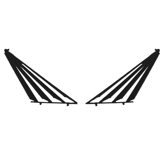 Rear Quarter Window Venetian Blind Pair (Black – Fan) Holden VK VL Sedan - HM0232B