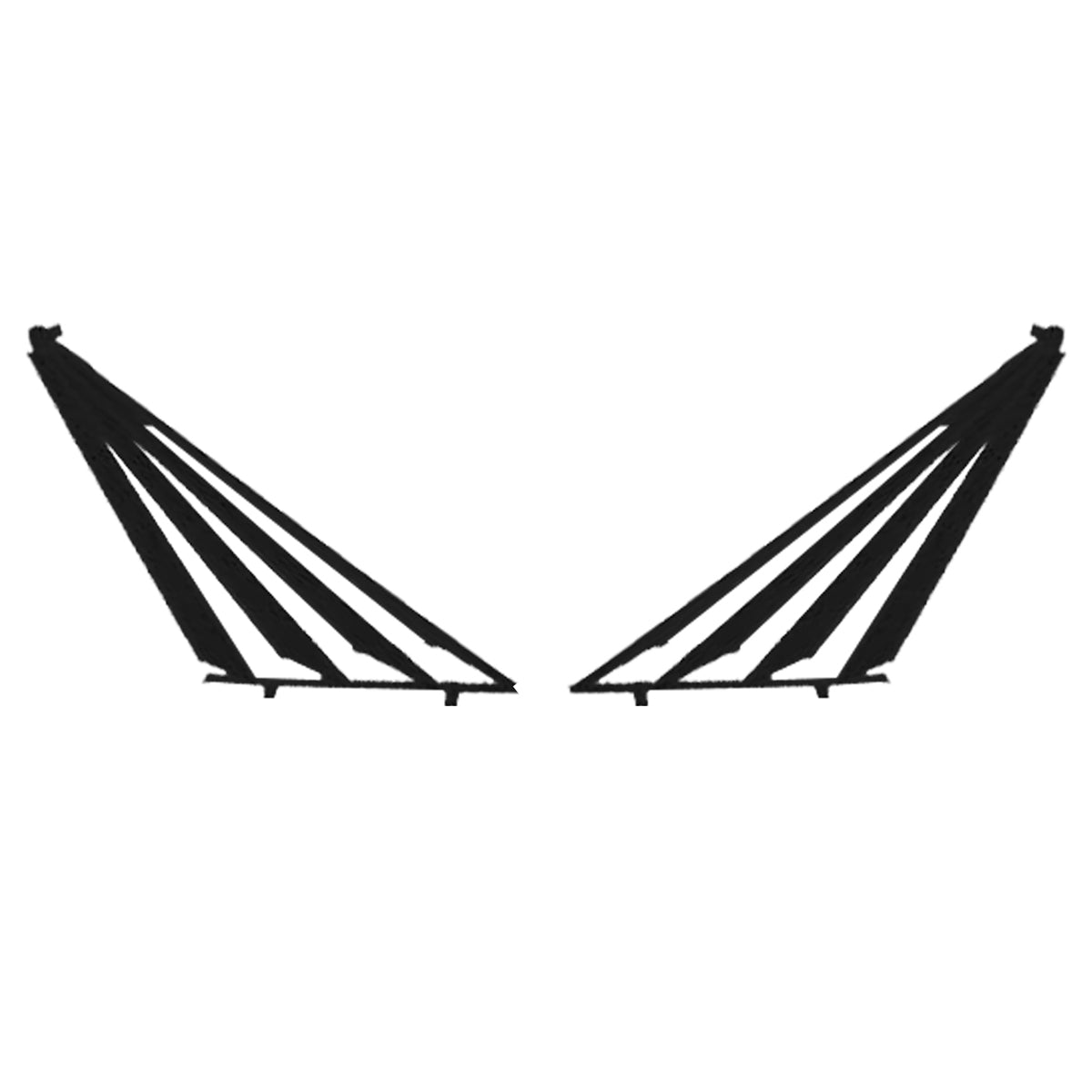 Rear Quarter Window Venetian Blind Pair (Black – Fan) Holden VP VR VS Sedan - HM0261B