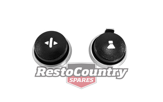 Holden Radio /Stereo Knob Set Chrome LH LX Torana AUSTRALIAN MADE dash nob am fm - HOL126