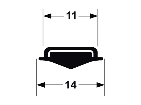 Holden Commodore VB VC VH Windscreen Mould Chrome Locking Strip x1m Mylar NEW - K150