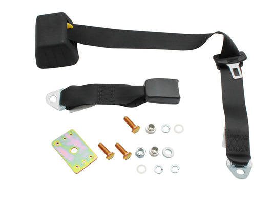 Parcel Shelf Mount Inertia Seat Belt (Black - 275mm Web Stalk) Universal - K1511