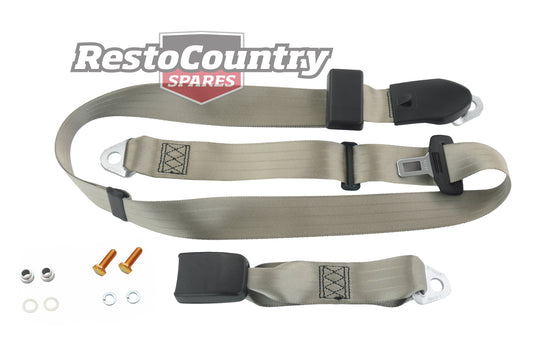Lap Sash Seat Belt (Cappuccino - 275mm Webb Stalk) Shortened Length Universal - K1635S