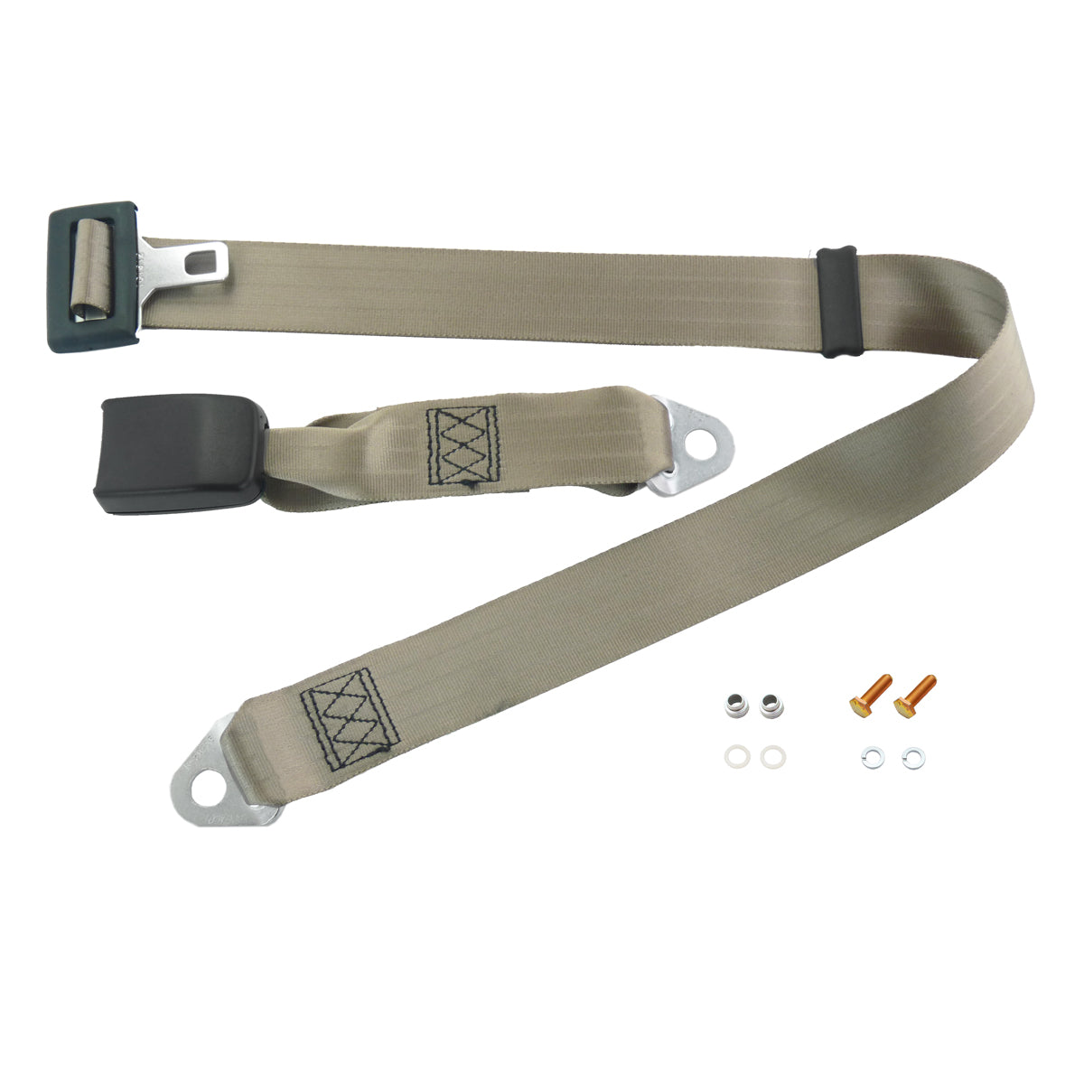 Centre Lap Seat Belt (Cappuccino - 275mm Web Stalk) Holden / Ford - K1637C