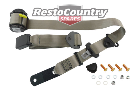 Pillar Mount Inertia Seat Belt (Cappuccino - Adjustable Web Stalk) Holden / Ford - K2255C
