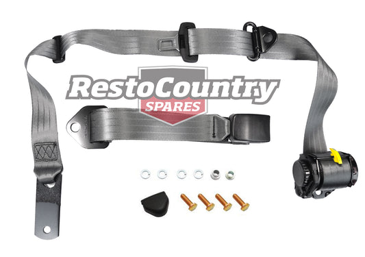 Pillar Mount Inertia Seat Belt (Grey - Adjustable Web Stalk) Holden / Ford - K2255GY