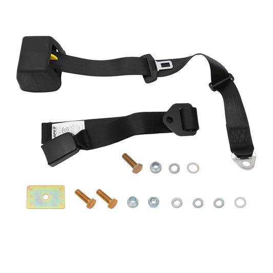 Parcel Shelf Mount Inertia Seat Belt (Black - Adjustable Web Stalk) Holden / Universal - K2256
