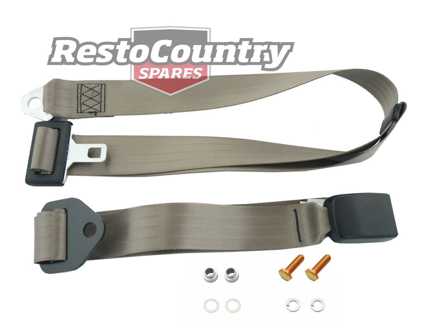 Centre Lap Seat Belt (Cappuccino - Adjustable Web Stalk) Holden / Ford - K2258C