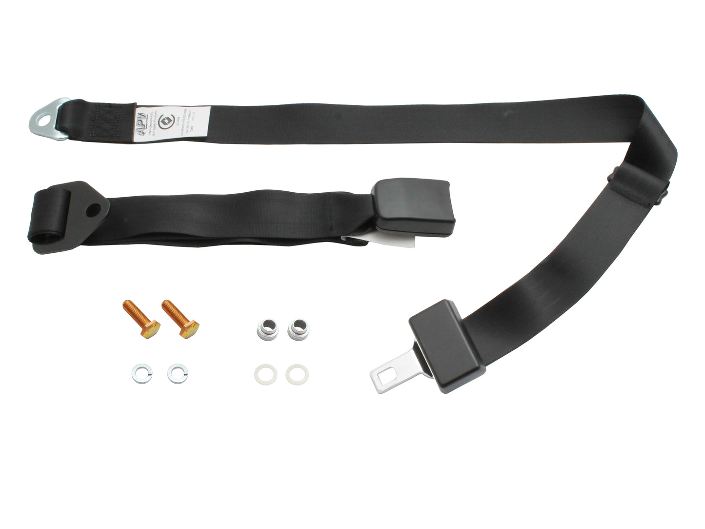 Centre Lap Seat Belt (Black - Adjustable Web Stalk) Holden / Ford - K2258