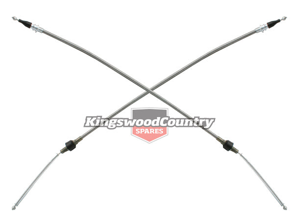 Holden Rear Handbrake Cable HQ HJ HX Sedan Wagon Monaro Coupe x2 hand brake - K2810513-x2-b