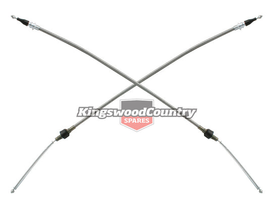 Holden Rear Handbrake Cable HQ HJ HX Sedan Wagon Monaro Coupe x2 hand brake - K2810513-x2-b
