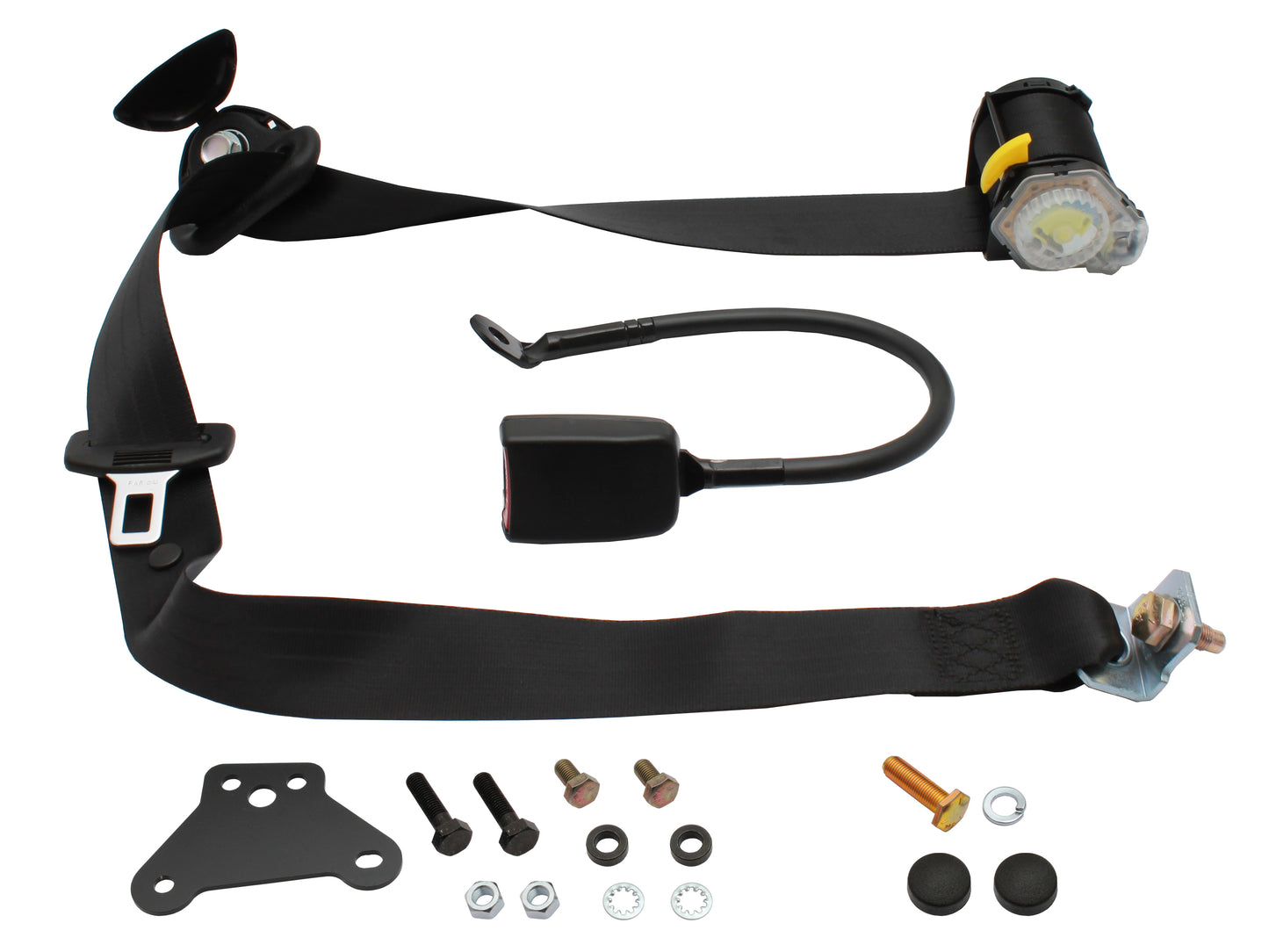 Inertia Seat Belt (Black - Front RH Bucket Seat) Ford XE XF ZK ZL - K3596