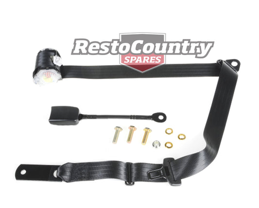 90/90 Pillar Mount Inertia Seat Belt (Black -  250mm Solid Floor Stalk) RH Universal - K6244