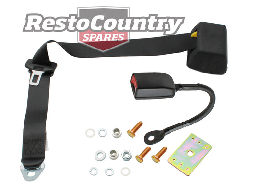 Parcel Shelf Mount Inertia Seat Belt (Black - 400mm Solid Stalk) Universal - K6265