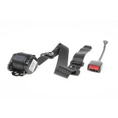 100/90 Pillar Mount Inertia Seat Belt (Black -  350mm Solid Floor Stalk) LH Universal - K6295